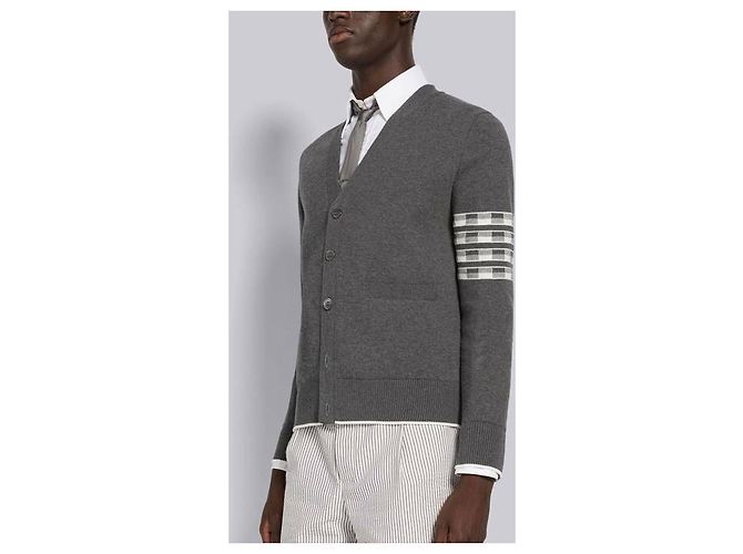 Thom Browne Jacquard-Cardigan Stripe Hector Braun - Ansicht 5