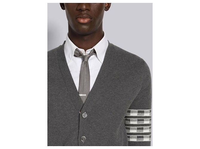 Thom Browne Jacquard-Cardigan Stripe Hector Braun - Ansicht 6