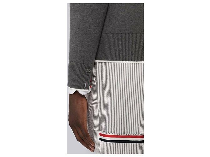 Thom Browne Jacquard-Cardigan Stripe Hector Braun - Ansicht 7