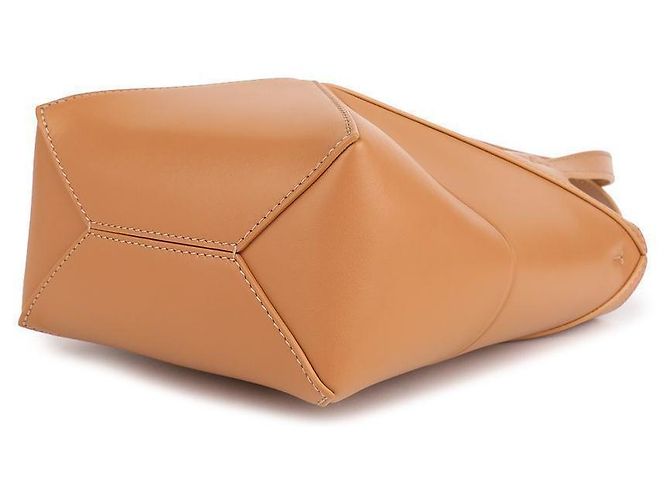 Loewe Mini Borsa Tote Pieghevole Puzzle Marrone - vista 6
