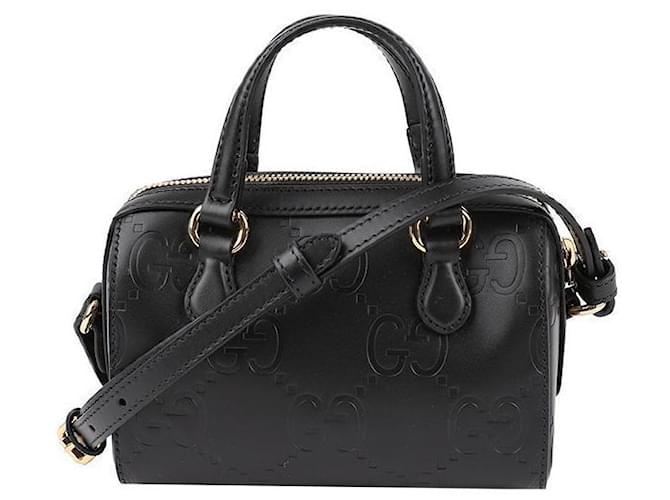Gucci Borsa Mini Handle GG Nero - vista 3
