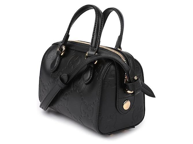 Gucci Borsa Mini Handle GG Nero - vista 4