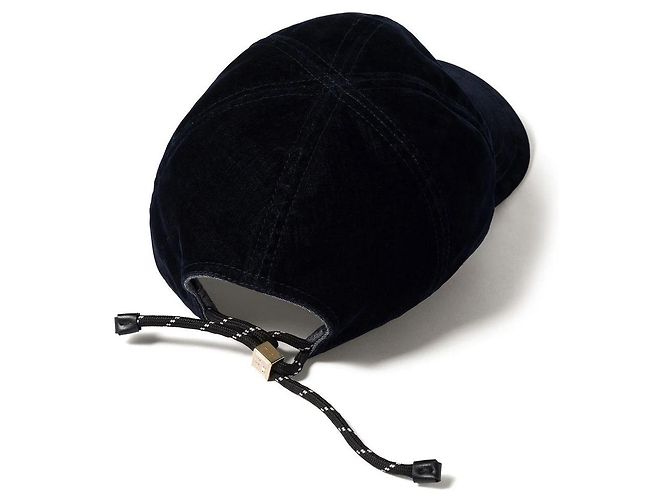 Cappellino da baseball in velluto Miu Miu Blu Nero - vista 2