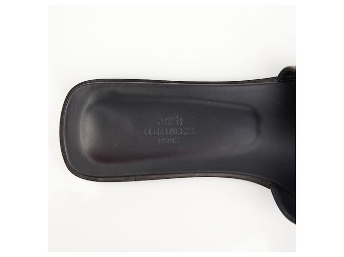Hermès Größe Sandale Oran Schwarz - Ansicht 15