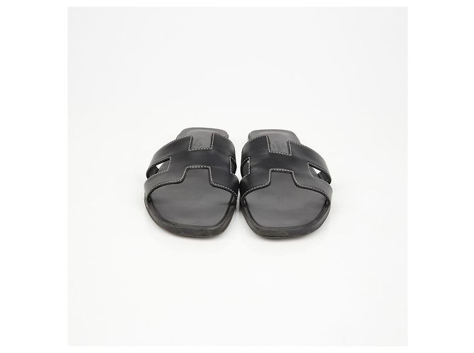 Hermès Größe Sandale Oran Schwarz - Ansicht 4