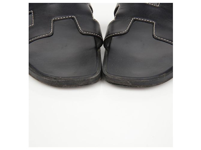 Hermès Größe Sandale Oran Schwarz - Ansicht 5