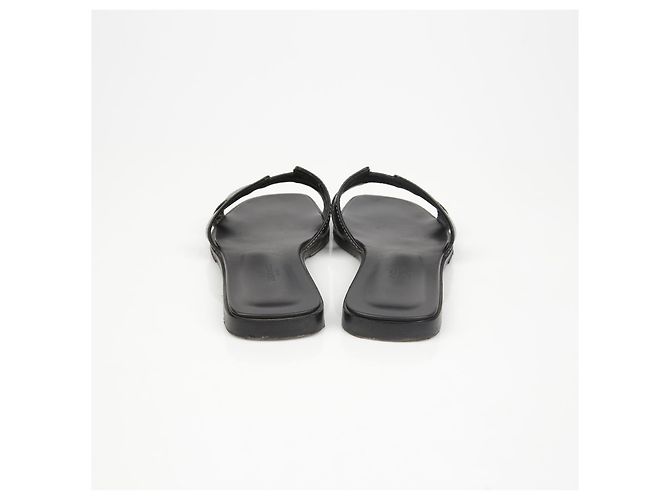 Hermès Größe Sandale Oran Schwarz - Ansicht 7