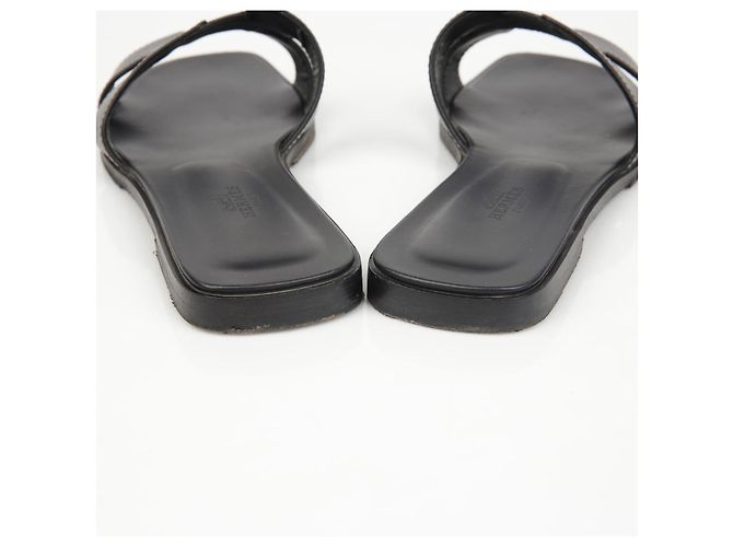 Hermès Größe Sandale Oran Schwarz - Ansicht 8