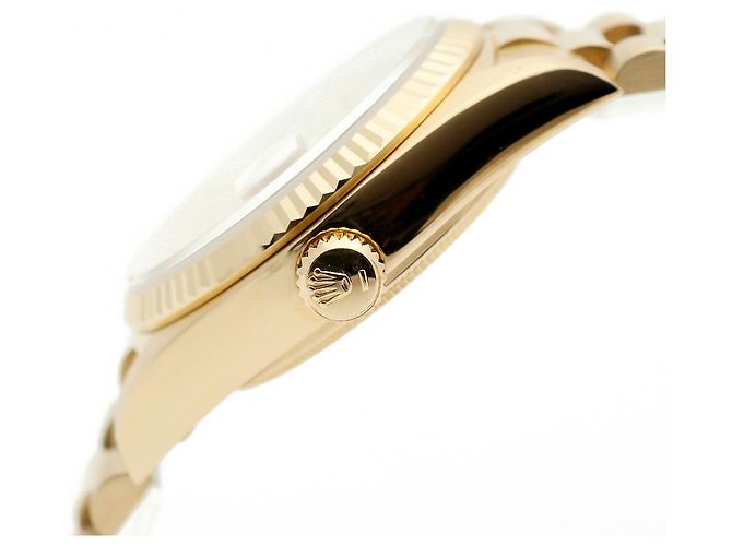 Rolex Orologio da uomo Day-Date con quadrante romano in oro champagne opaco D'oro - vista 9