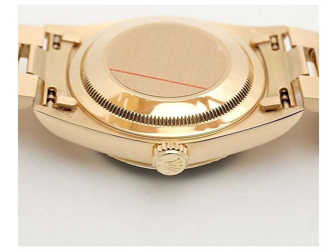 Rolex Orologio da uomo Day-Date in oro con quadrante grigio originale e diamanti, ridipinto Marrone - vista 13