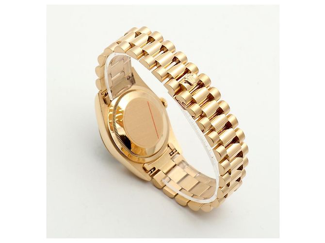 Rolex Orologio da uomo Day-Date in oro con quadrante grigio originale e diamanti, ridipinto Marrone - vista 17