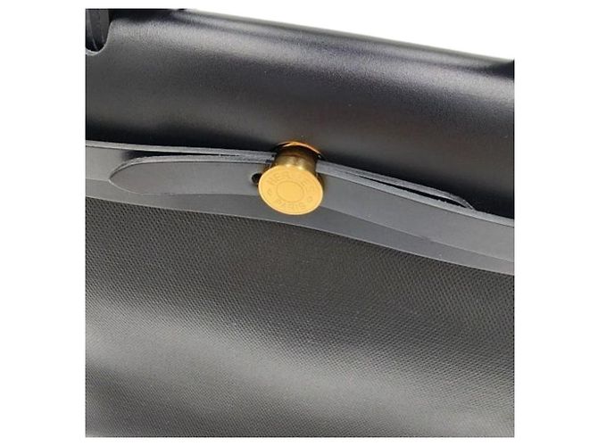 Hermès Set completo Herbag in tela nera con hardware dorato Argento - vista 12