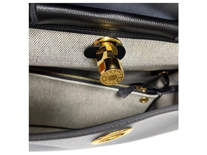 Hermès Set completo Herbag in tela nera con hardware dorato Argento - vista 13