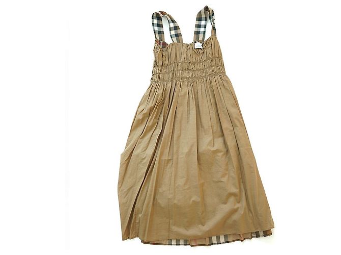 Burberry Vestido sin mangas a cuadros Delilah de gasa marrón Castaño - vista 18