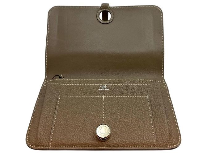 Hermès Cartera larga para mujer Dogon Etrusca Castaño - vista 4