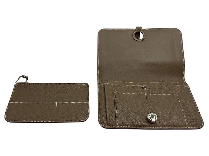 Hermès Cartera larga para mujer Dogon Etrusca Castaño - vista 5