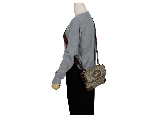Gucci Borsa a tracolla piccola Neo Marrone - vista 13