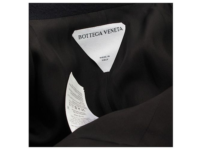 Bottega Veneta Cappotto in lana e cashmere blu notte - vista 3