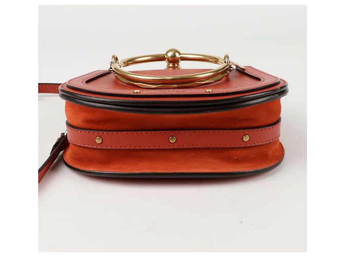 Chloé Borsa a Spalla Tote Piccola Nile Arancione - vista 7