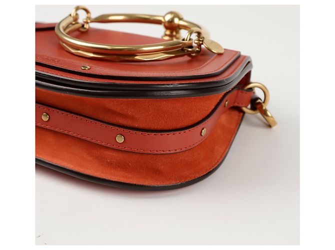 Chloé Borsa a Spalla Tote Piccola Nile Arancione - vista 8