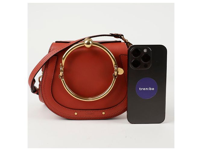 Chloé Borsa a Spalla Tote Piccola Nile Arancione - vista 9