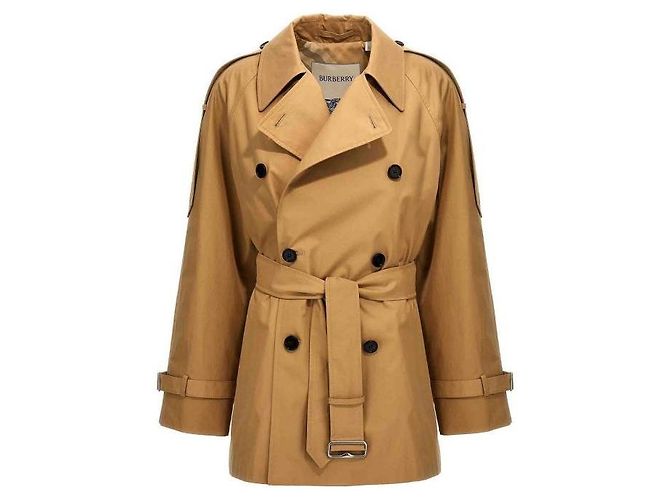 Burberry Giacca Trench in Cotone Multicolore - vista 4