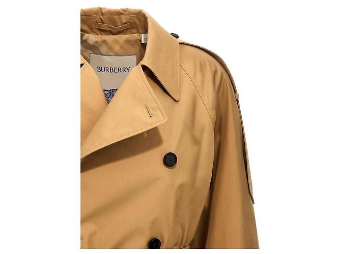 Burberry Giacca Trench in Cotone Multicolore - vista 7
