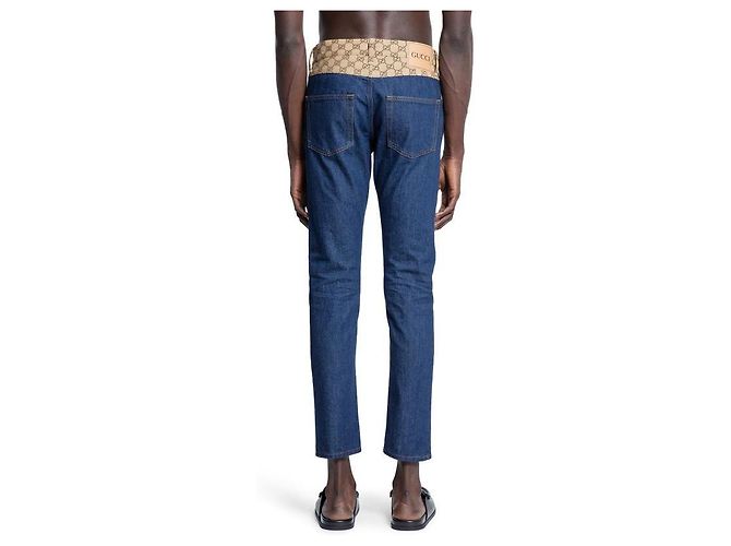 Gucci Pantaloni in denim svasati Multicolore - vista 8