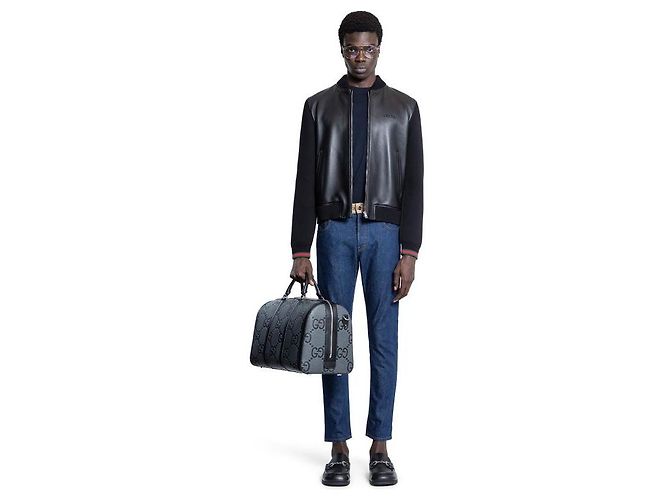Gucci Pantaloni in denim svasati Multicolore - vista 9