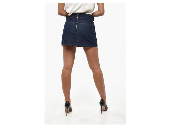 Céline Minirock aus hell gewaschenem Denim Mehrfarben - Ansicht 6