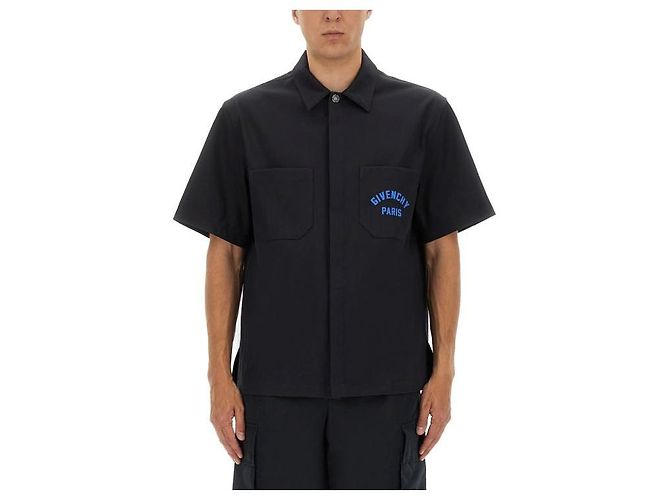 Givenchy Camisa de manga curta com bolso Azul - vista 4