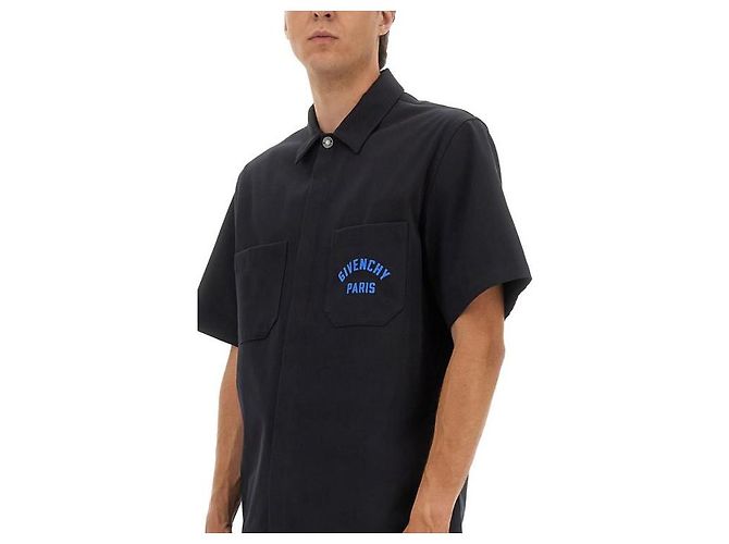 Givenchy Camisa de manga curta com bolso Azul - vista 7