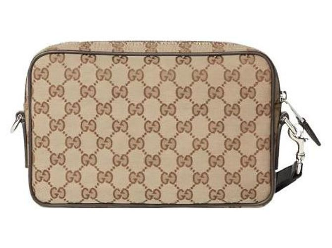 Gucci Borsa a tracolla piccola in tela FAEPS Marrone - vista 5