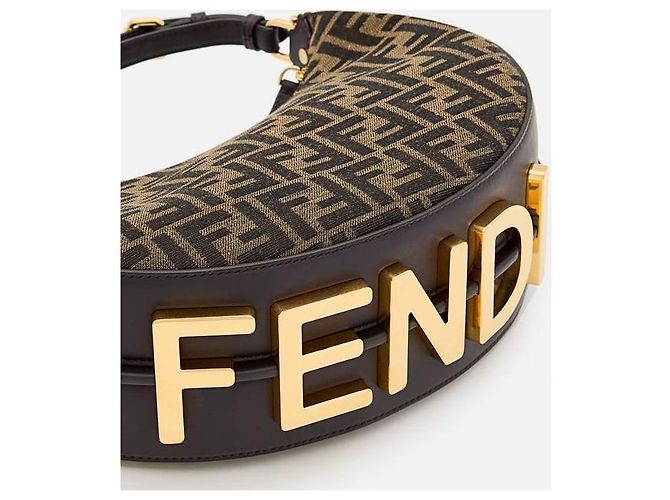 Fendi Piccola borsa hobo in tessuto Multicolore - vista 8