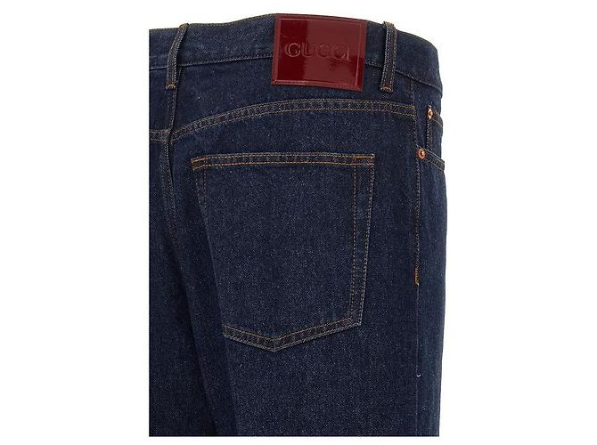 Gucci Pantaloni in denim Logo XDCYY Multicolore - vista 7