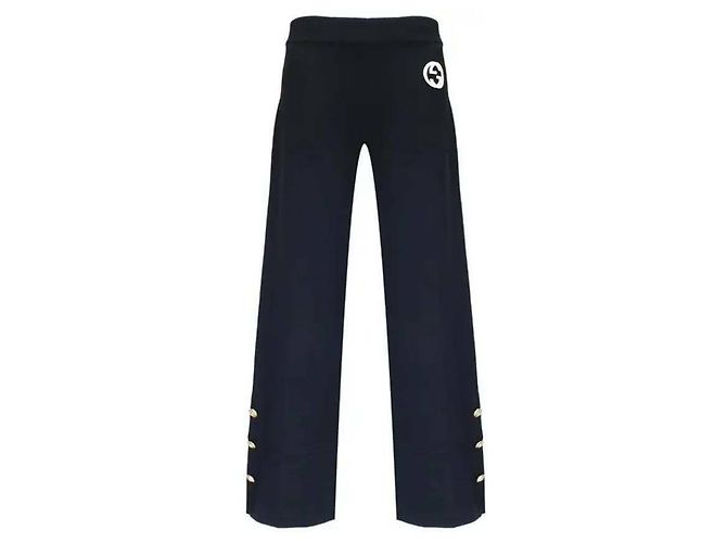Gucci Pantalones de lana con parches entrelazados XKDQS - vista 4