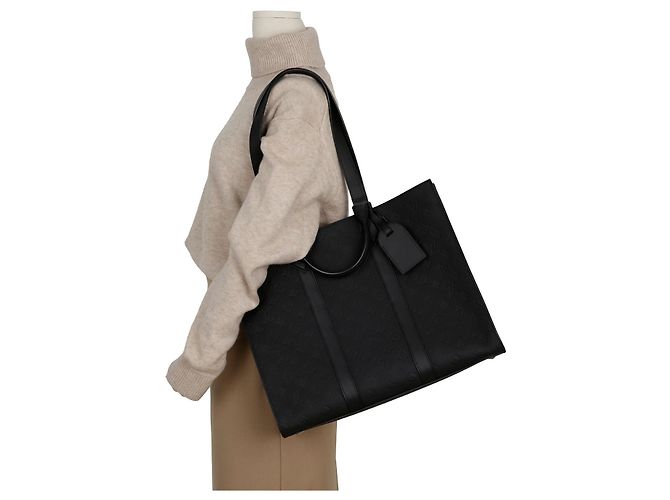 Louis Vuitton Borsa Tote a Spalla Sac Plat Nero - vista 10