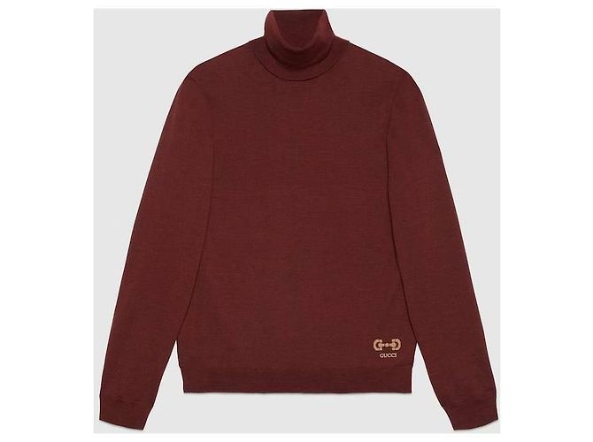 Gucci Wollpullover mit Rollkragen in Horsebit-Intarsie Mehrfarben - Ansicht 4