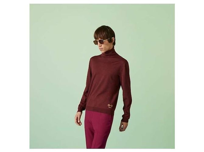 Gucci Wollpullover mit Rollkragen in Horsebit-Intarsie Mehrfarben - Ansicht 5