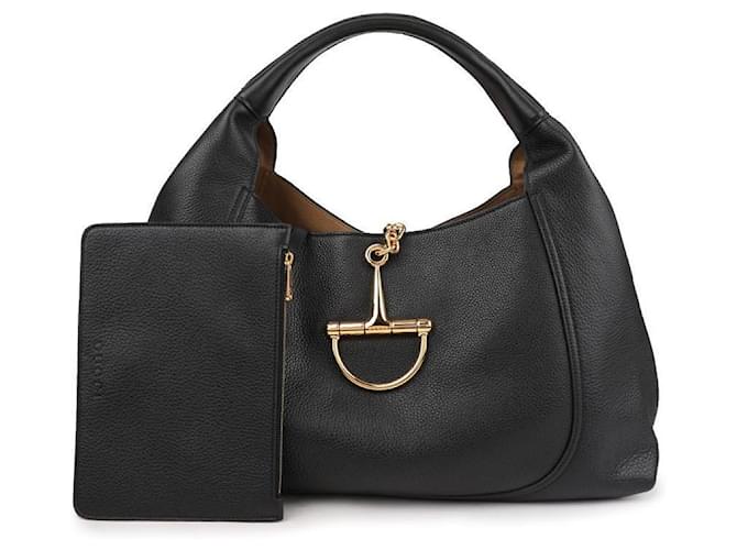 Gucci Borsa a Spalla Maxi Soft Bit Nero - vista 3