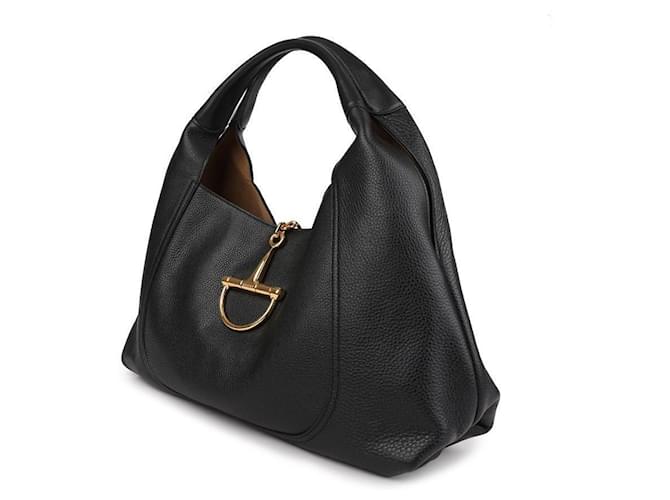 Gucci Borsa a Spalla Maxi Soft Bit Nero - vista 5