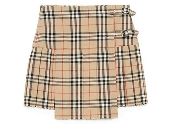 Burberry Vintage Karomuster Wollrock Mehrfarben - Ansicht 4