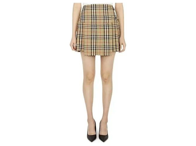 Burberry Vintage Karomuster Wollrock Mehrfarben - Ansicht 5