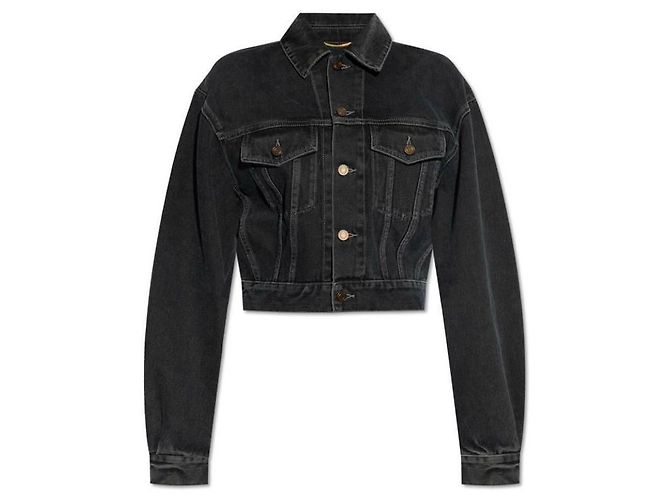 Saint Laurent Jaqueta jeans curta - vista 4