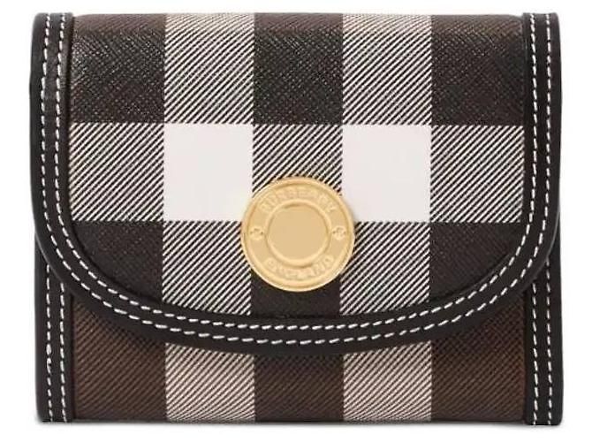 Burberry Vérifiez le portefeuille à rabat demi-portefeuille - vue 4