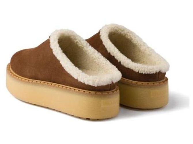 Prada Pantofole in scamosciato JFT Marrone - vista 6