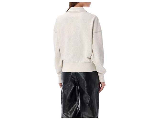 Isabel Marant Sudadera con media cremallera y logo Blanco - vista 5