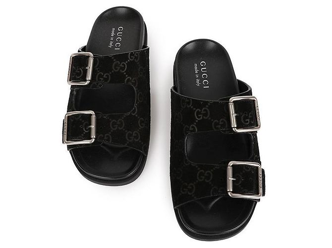 Gucci Ciabatte slide da uomo Nero - vista 4