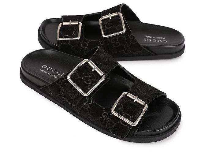 Gucci Ciabatte slide da uomo Nero - vista 5
