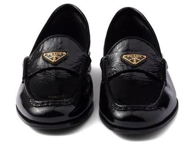 Prada Lackleder Slipper Schwarz - Ansicht 7